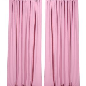 SHERWAY 2 Panels 4.8 Feet x 10 Feet Dusty Rose Photography Backdrop Drapes, Thick Polyester Window Curtain for Wedding Party Ceremony Stage Decorations