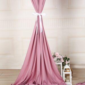 SHERWAY 2 Panels 4.8 Feet x 10 Feet Dusty Rose Photography Backdrop Drapes, Thick Polyester Window Curtain for Wedding Party Ceremony Stage Decorations