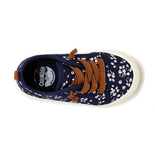 OshKosh B'Gosh Girls Salt Casual Shoe, Navy/Tan, 8 Toddler