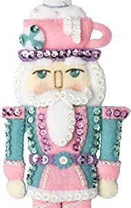 Bucilla Felt Applique 6 Piece Ornament Making Kit, Nutcracker Sweet, Perfect for DIY Arts and Crafts, 89292E