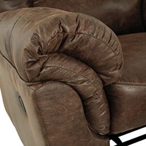 Signature Design by Ashley Bladen Faux Leather Manual Rocker Recliner, Brown