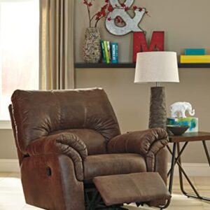 Signature Design by Ashley Bladen Faux Leather Manual Rocker Recliner, Brown