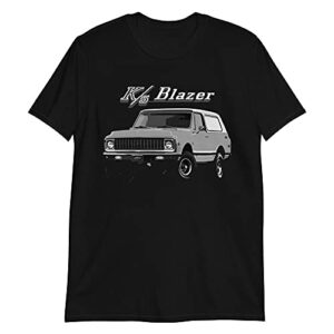 1972 chevy blazer k5 vintage american truck suv short-sleeve unisex t-shirt black