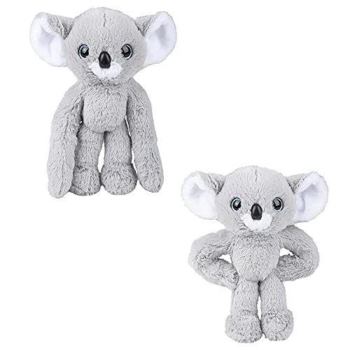 The Dreidel Company Bendable Koala, Plush Stuffed Animal Designed with Bendable Arms & Legs, Super Soft and Cuddly Toy, Classroom Decorations, Boys and Girls, 9”