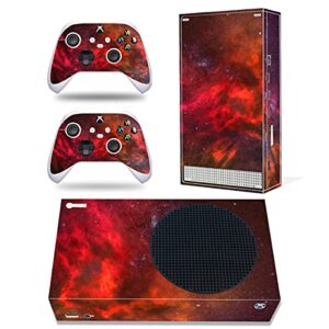 full body vinyl skin stickers cover for series s console and controllers - red cloud