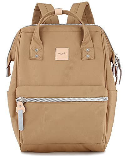 himawari Laptop Backpack for Women&Men Travel With USB Charging Port Large Business Bag Water Resistant College Computer Doctor (1881-Camel, Regular)