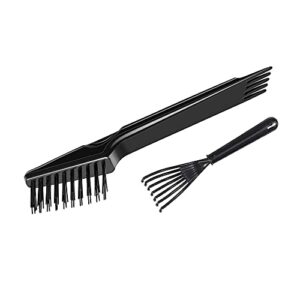 2pcs hair brush cleaner rakes, cleaning tool set for removing hair dust, lint, debris from hairbrush, comb, hot-air brush