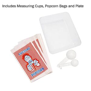 Little Bambino Popcorn Machine - Old Fashioned Popcorn Maker, 2.5 Oz Kettle, Measuring Cups, Scoop, and Serving Cups by Great Northern Popcorn (Red) (112832EAE)