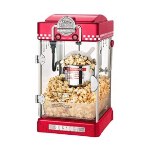 little bambino popcorn machine - old fashioned popcorn maker, 2.5 oz kettle, measuring cups, scoop, and serving cups by great northern popcorn (red) (112832eae)