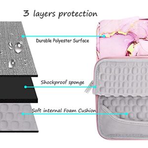 MOSISO Laptop Sleeve Compatible with MacBook Air/Pro, 13-13.3 inch Notebook, Compatible with MacBook Pro 14 inch 2023-2021 A2779 M2 A2442 M1, Polyester Multifunctional Briefcase Bag Marble MO-MBH216