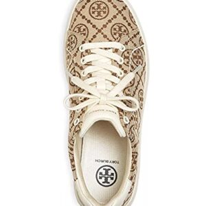 Tory Burch Howell Monogram Court Low Top Sneakers (Hazel, Numeric_10)