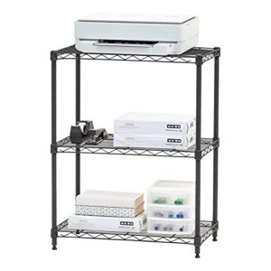 iris usa 3 tier wire storage shelving, shelves for storage, black