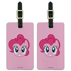my little pony pinkie pie face luggage id tags carry-on cards - set of 2