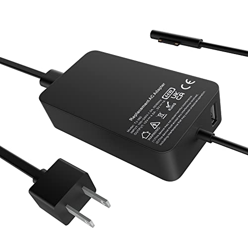 Surface Pro Charger,Powbcsic 44W Microsoft Surface Charger Supply for Surface Pro X 7 6 5 4 3,Surface Laptop,Surface Go & Surface Book,Surface Laptop Charger