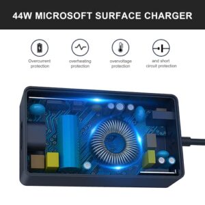 Surface Pro Charger,Powbcsic 44W Microsoft Surface Charger Supply for Surface Pro X 7 6 5 4 3,Surface Laptop,Surface Go & Surface Book,Surface Laptop Charger