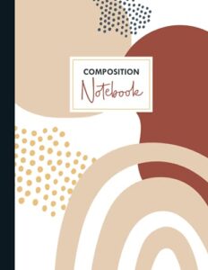 composition notebook: aesthetic composition notebook | aesthetic journal | wide ruled paper book – 8.5 x 11” (110 pages) | back to school notebook for ... teens, kids, elementary, college, study notes