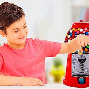 Gumball Machine for Kids 8.5" - Coin Operated Bubble Gum Machine and Toy Bank - Candy Machine Dispenser Includes 85 Gum Balls - Great Candy Dispenser Machine Gift Toys for Girls and Boys - 8.5" (Blue)