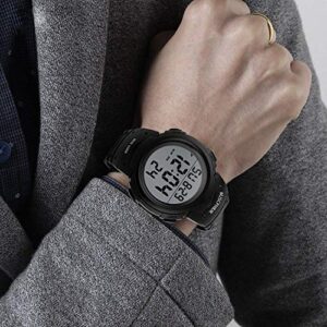 MJSCPHBJK Mens Digital Watch, Sports Military Watches Waterproof Outdoor Chronograph Watch for Men with LED Back Ligh/Alarm/Date