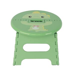 famobay Home Foldable Step stools - Round Cartoon Seat -11 Inches Wide & 9 Inches Tall - 300 lbs Capacity - Light Weight Plastic Design (Dinosaur, 1)