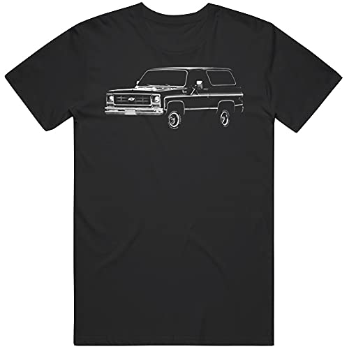 1979 K5 Blazer Front Three Quarter View Silhouette T Shirt L Black