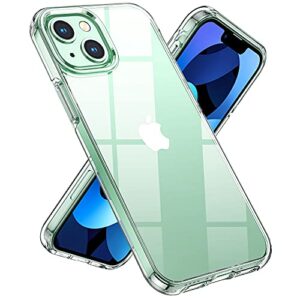 uslai case designed for iphone 13 mini, non-yellowing shockproof protective phone cover for iphone 13 mini case - clear