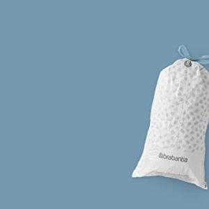 Brabantia PerfectFit Trash Bags (Size O/8 Gal) Thick Plastic Trash Can Liners with Drawstring Handles (120 Bags)