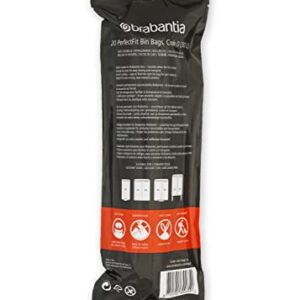 Brabantia PerfectFit Trash Bags (Size O/8 Gal) Thick Plastic Trash Can Liners with Drawstring Handles (120 Bags)