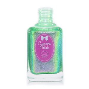 bermuda triangle - grass green shimmer nail polish by cupcake polish