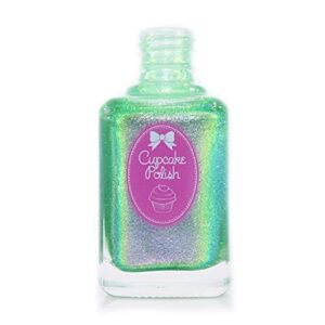 Bermuda Triangle - Grass Green Shimmer Nail Polish by Cupcake Polish