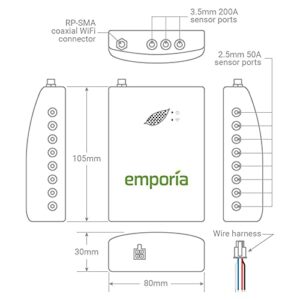 EMPORIA Smart 48 Amp Level 2 EV Charger with Home Energy Management System, Smart Home Energy Monitor with 16 Circuit Level Sensors