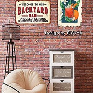 BIGYAK My Sewing Space is My Happy Place Retro Look 8X12 Inch Iron Decoration Crafts Sign for Home Kitchen Bathroom Farm Garden Garage Inspirational Quotes Wall Decor