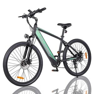 geleisen electric bike adult, 26" 350w ebike electric mountain bike with 36v/10ah removable battery, 5 level pedal assist, lcd display with usb, shimano rear 7 speed gears[gifts for men women]