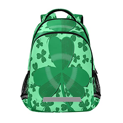 YoCosy St Patrick Lucky Clover Backpack School Bookbag Laptop Purse Casual Daypack for Teen Girls Women Boys Men College Travel