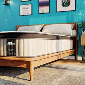 Serweet 8 Inch Memory Foam Hybrid Twin Mattress - Heavier Coils for Durable Support - Pocket Innersprings for Motion Isolation - Pressure Relieving - Medium Firm - Made in North America