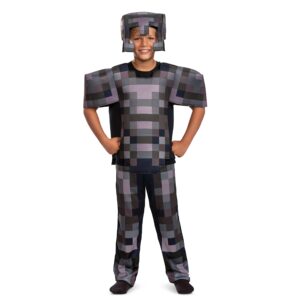 disguise minecraft costume, official nether armor outfit for kids minecraft costume, deluxe child size medium (7-8)
