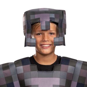 Disguise Minecraft Costume, Official Nether Armor Outfit for Kids Minecraft Costume, Deluxe Child Size Medium (7-8)