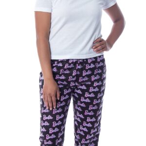 Mattel Womens' Barbie Logo All Over Print Loungewear Sleep Pajama Pants (M)