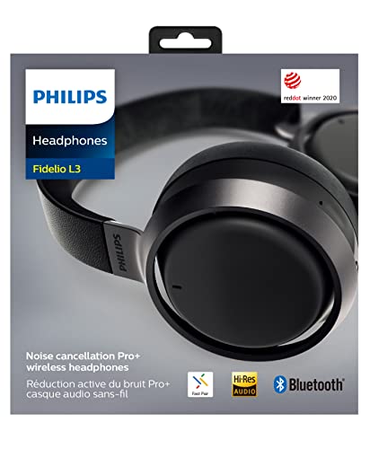 PHILIPS Fidelio L3 Flagship Over-Ear Wireless Headphones with Active Noise Cancellation Pro+ (ANC) and Bluetooth Multipoint Connection