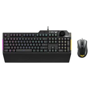 asus tuf gaming keyboard mouse combo | k1 rgb keyboard, m3 lightweight mouse, aura sync rgb lighting, comfortable & rugged design, armoury crate software, programmable buttons for pc gamers