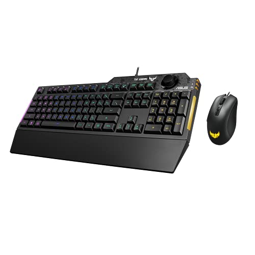 ASUS TUF Gaming Keyboard Mouse Combo | K1 RGB Keyboard, M3 Lightweight Mouse, Aura Sync RGB Lighting, Comfortable & Rugged Design, Armoury Crate Software, Programmable Buttons for PC Gamers