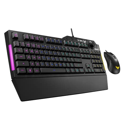 ASUS TUF Gaming Keyboard Mouse Combo | K1 RGB Keyboard, M3 Lightweight Mouse, Aura Sync RGB Lighting, Comfortable & Rugged Design, Armoury Crate Software, Programmable Buttons for PC Gamers