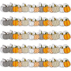 40 pieces pumpkin bulletin board borders fall bulletin border decorations halloween bulletin board borders fall classroom decorations for halloween thanksgiving home sweet classroom (simple style)