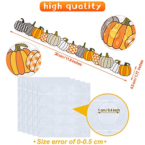 40 Pieces Pumpkin Bulletin Board Borders Fall Bulletin Border Decorations Halloween Bulletin Board Borders Fall Classroom Decorations for Halloween Thanksgiving Home Sweet Classroom (Simple Style)