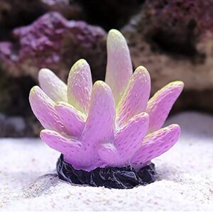 yahukeny 10 Pieces Artificial Glowing Fish Tank Decorations Silicone Resin Fluorescent Floating Jellyfish Simulation Coral Mushroom Fake Lion Fish Landscape Accessories for Aquarium Household Office