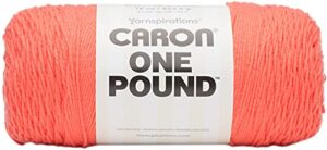 caron yarn one lb cc, living coral