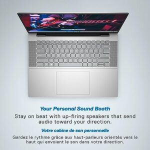 Dell Inspiron 16 5635 Laptop - AMD Ryzen 7-7730U, QHD 16 inch, 16GB LPDDR4x RAM, 1TB SSD, AMD Radeon Graphics, Windows 11 Home, 1 Year Premium Support - Platinum Silver