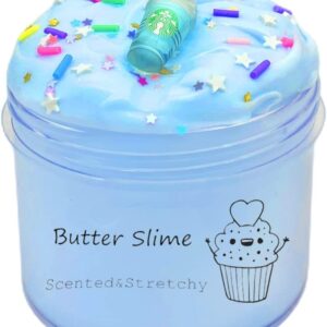 Blue Coffe Cup Butter Slime, Super Soft & Non-Sticky, Birthday Gifts for Girls and Boys