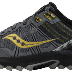 Saucony Men's Excursion TR14 Running Shoe, Dark Grey/Black/Gold, 10 W