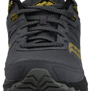 Saucony Men's Excursion TR14 Running Shoe, Dark Grey/Black/Gold, 10 W