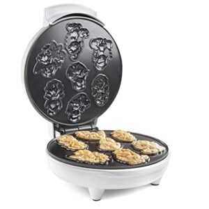 Fairy Mini Waffle Maker- Creates 7 Different Fairy Shaped Waffles in Minutes- A Fun and Cool Magical Breakfast for Kids & Adults - Electric Non-Stick Waffler Iron, Fairies Princess Gift for Girls